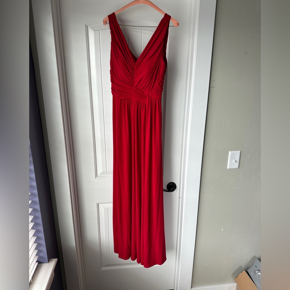 Red formal gown